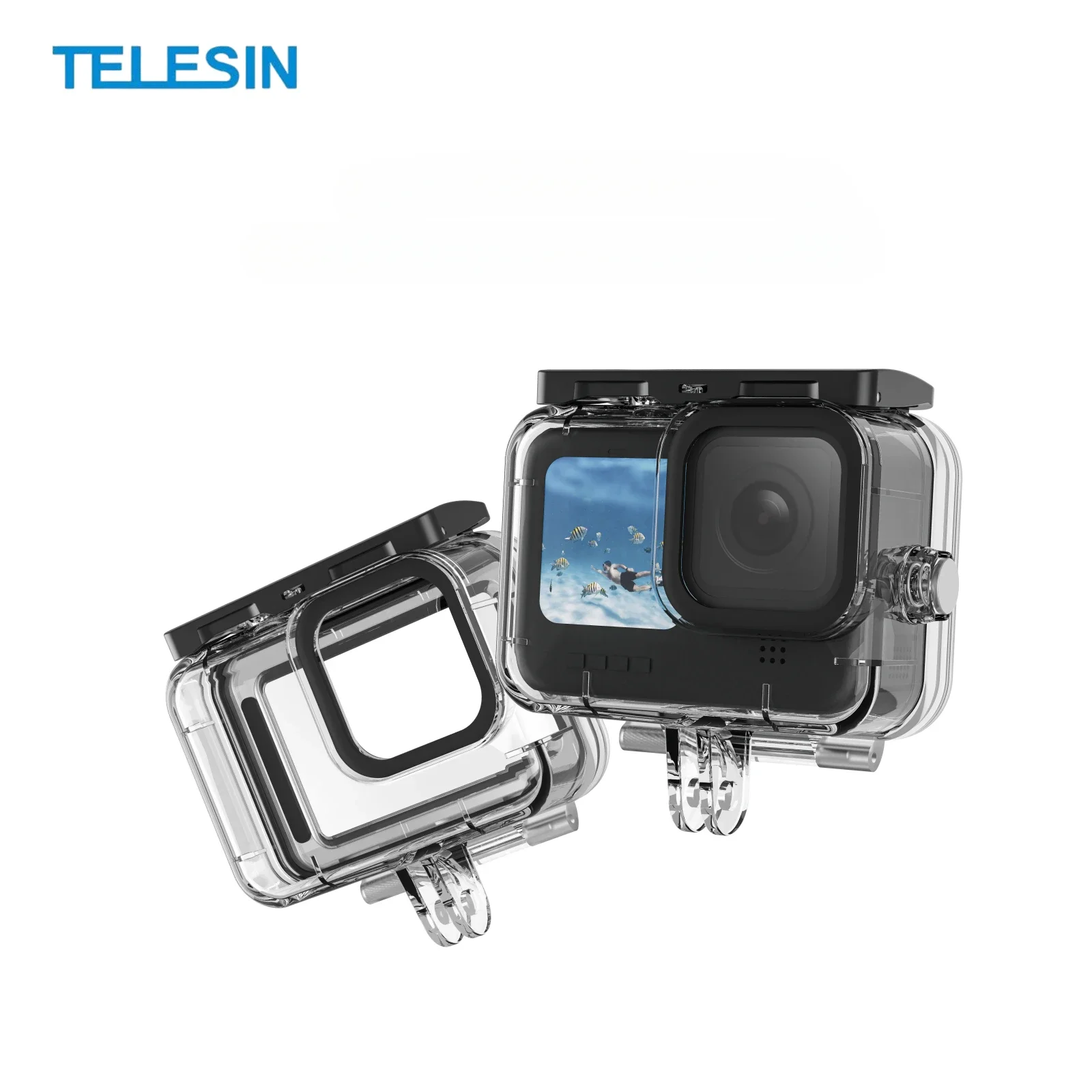 

TELESIN 45M Waterproof Case for Gopro Hero 12 11 10 9 All-scene Touchable Protective Case Housing Action Camera Accessories