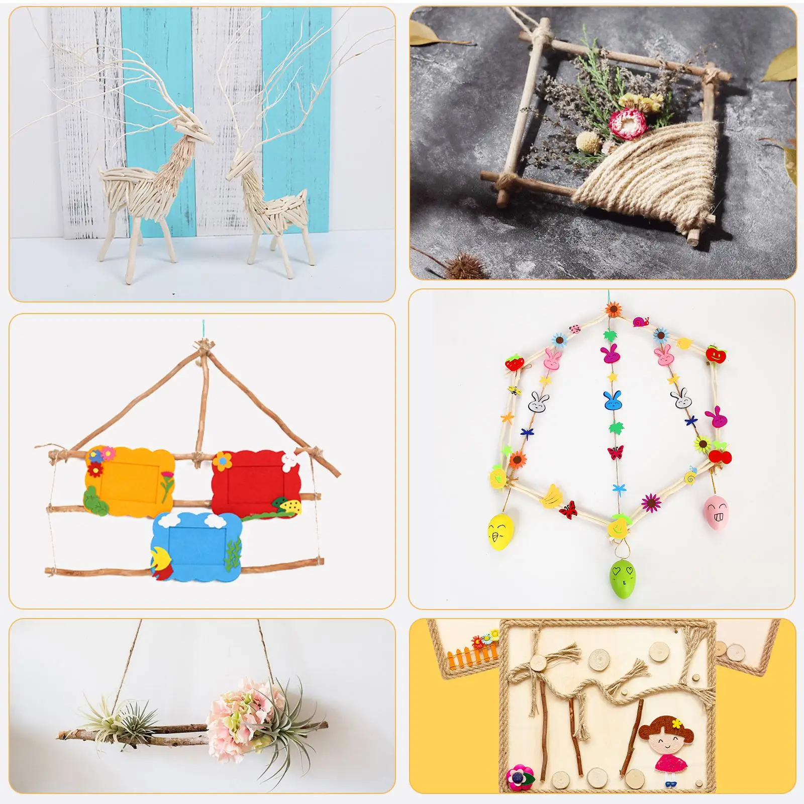 Wooden Driftwood Branches Craft Supplies Rustic Unpainted Wood for Home Creativity DIY Hobby Projects