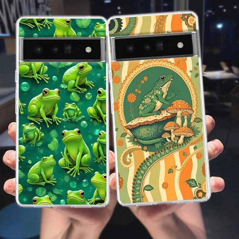 Реалистичный чехол для телефона с принтом лягушки для Google Pixel 9 8 7 6 5 4 4XL, мягкий TPU, 7A 6A 5A 4A 3A Pro XL 5G, прозрачный корпус, Fundas Реалистичный чехол для телефона с принтом лягушки для Google Pixel 9 8 7 6 5 4 4XL, мягкий TPU, 7A 6A 5A 4A 3A Pro XL 5G, прозрачный корпус, Fundas