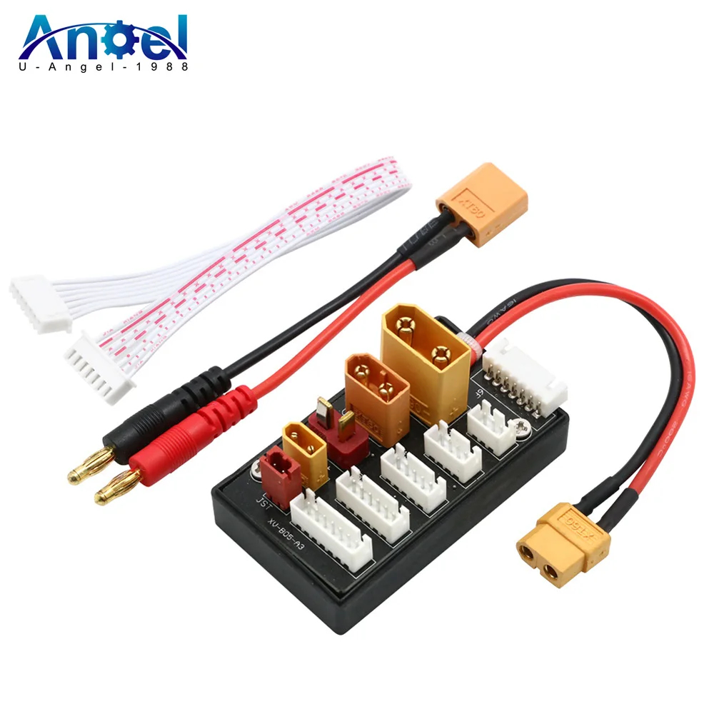 XT30 XT60 XT90 JST T Connector Lipo Battery Multi Charger 2-6S Parallel Charging Board for Imax B6 B6AC IDST Q6 Lite Charger