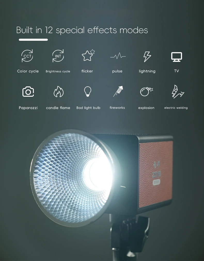 Imagem -04 - Lâmpada Led para Estúdio Fotográfico Cob 80w 30cm Softbox Tripé 16 m Exterior Portátil Luz de Preenchimento Bi-color 2700k6500k