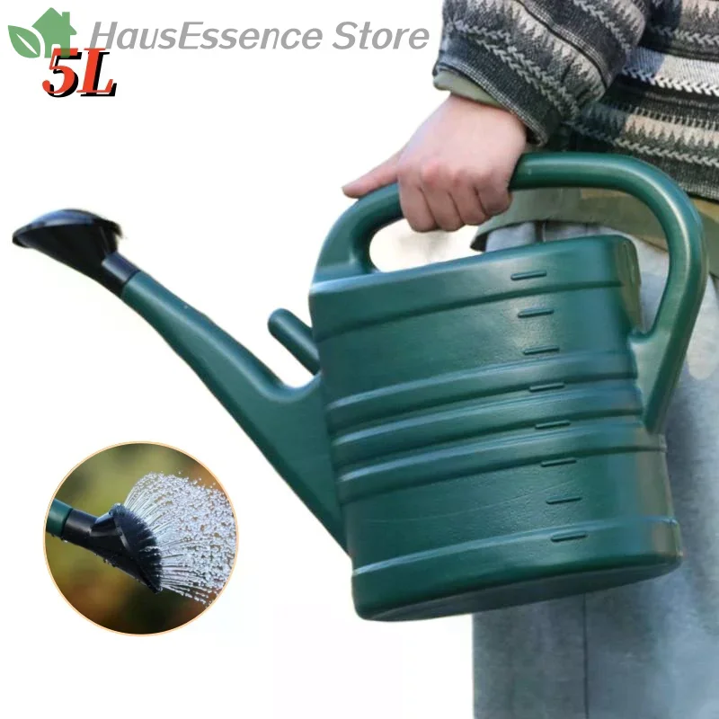 ※5L Plastic Watering Can Home Garden Essential Indoor Space Outdoor Light Weight Cans Family Gardening High Quality