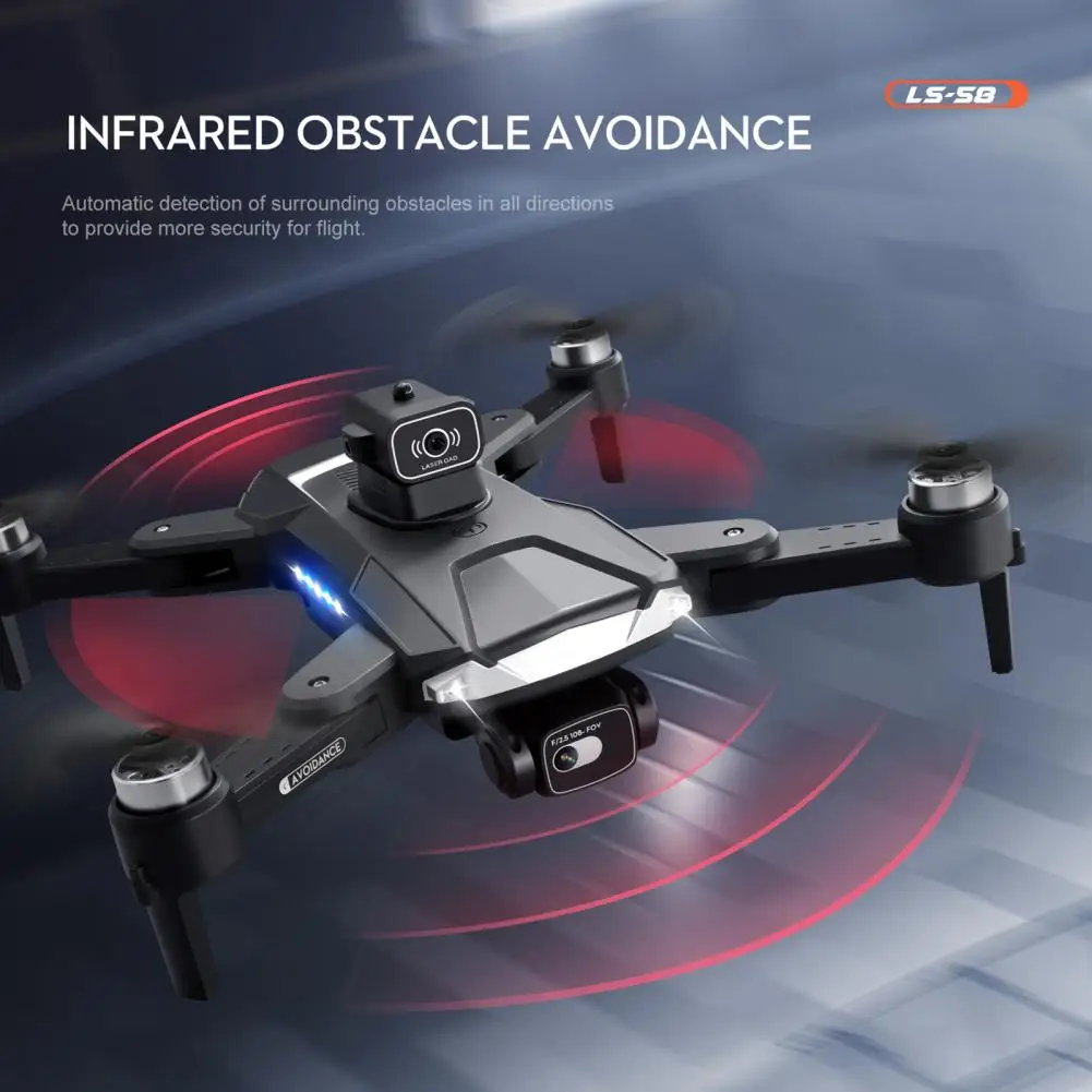 Fotografia Aérea Dobrável Drone, 4K HD-Compatível, Obstáculo Brushless Quadcopter Brinquedo com GPS, 2.4GHz Aeronave de Controle Remoto
