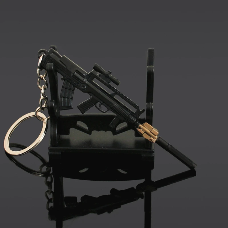 Llaveros de pistola de ruptura de Arena de 9cm/3,54 pulgadas, periférico de juego, Mini T95-1, armas de Metal, modelos de armas, accesorios colgantes, colecciones de regalos
