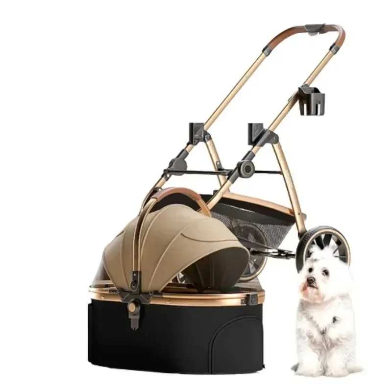 Pet Stroller Suitable for Small Cats and Medium Dogs, Stroller with Removable Basket and Seat Accessories, Easy To Fold