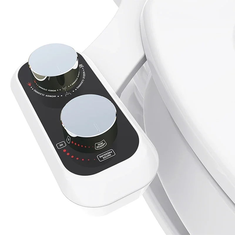 

Bidet Toilet Seat Attachment Non-Electric Self-Cleaning Dual Nozzles Wash Hot Cold Mixer Water Lady Bathroom Accessories Sprayer