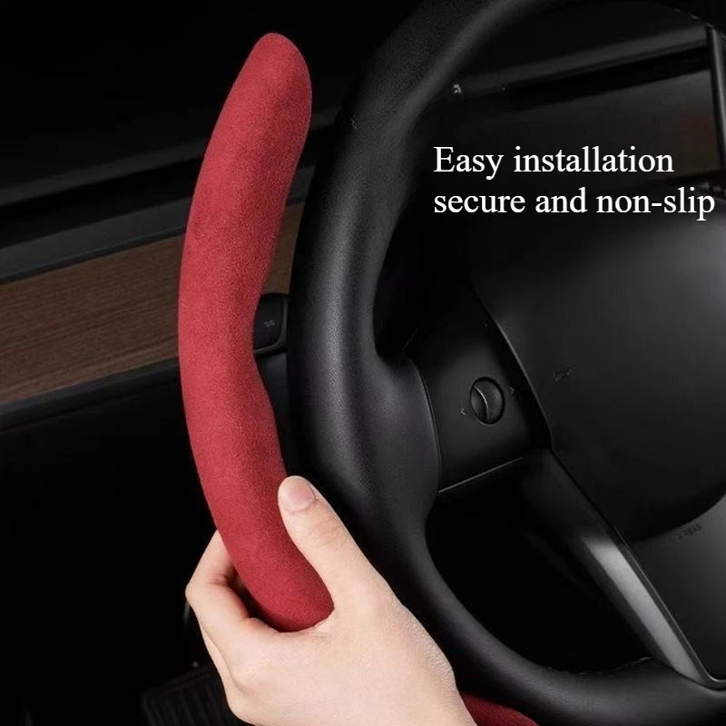 Steering Wheel Cover  Suitable for Peugeot Carbon Fiber Texture Models Such as 208 E-208 Partner, Rifter, 308 E-308, 408