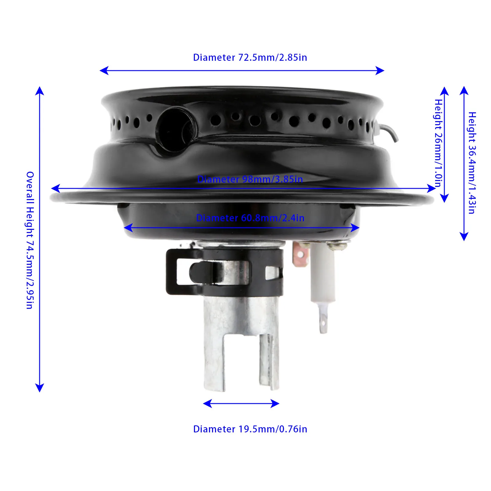 

1Set Gas Range Sealed Burner Head&Igniter Assembly 3412D024-09 Ceramic Single Burner Fits for Whirlpool brand Stove/Oven/Ranges