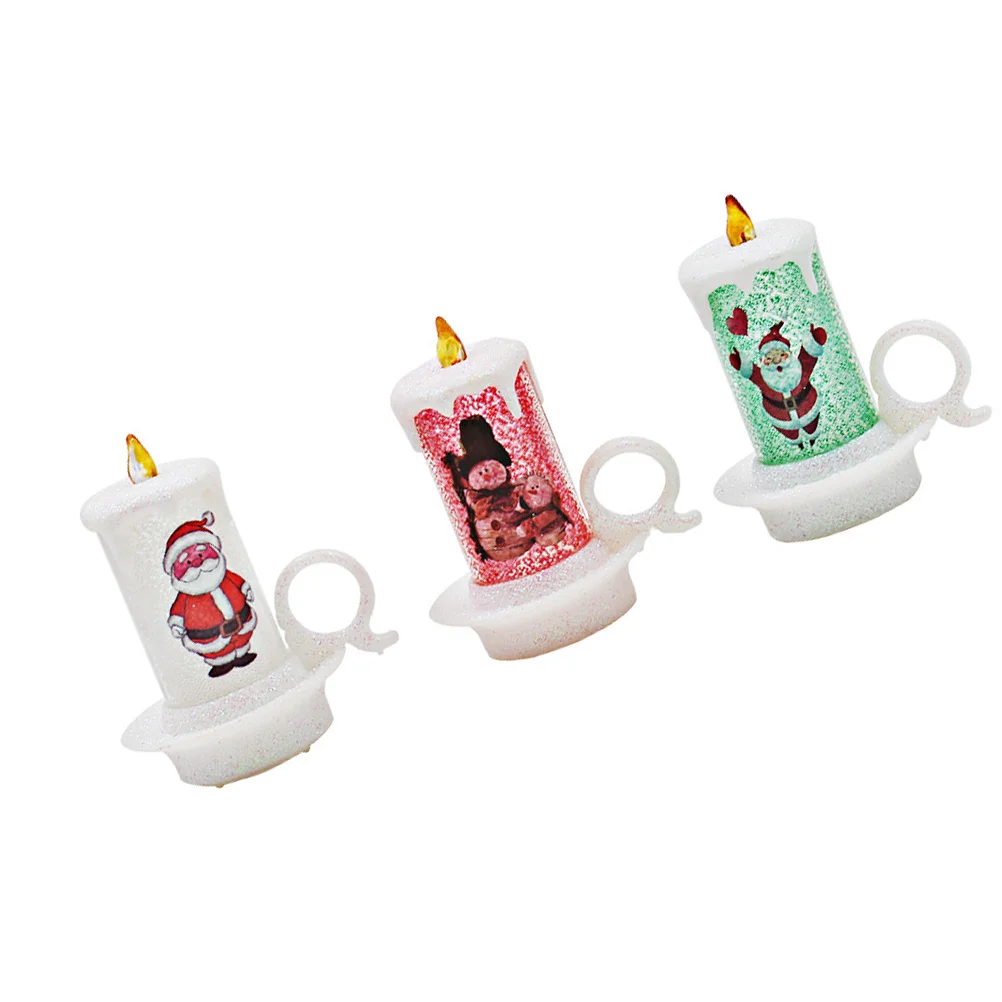 

2Pcs Electronic Night Light Flameless Smokeless LED Lights Christmas Bedroom Lounges Decoration Flameless Candles