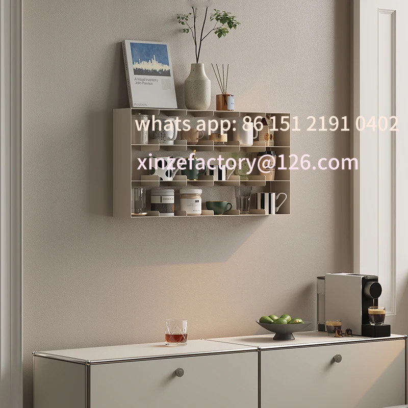 

Customizable Holder Multi-Tier Cup Shelf Organizer Rustproof Decorative Display Rack for Coffee Bar/ Kitchen Ca