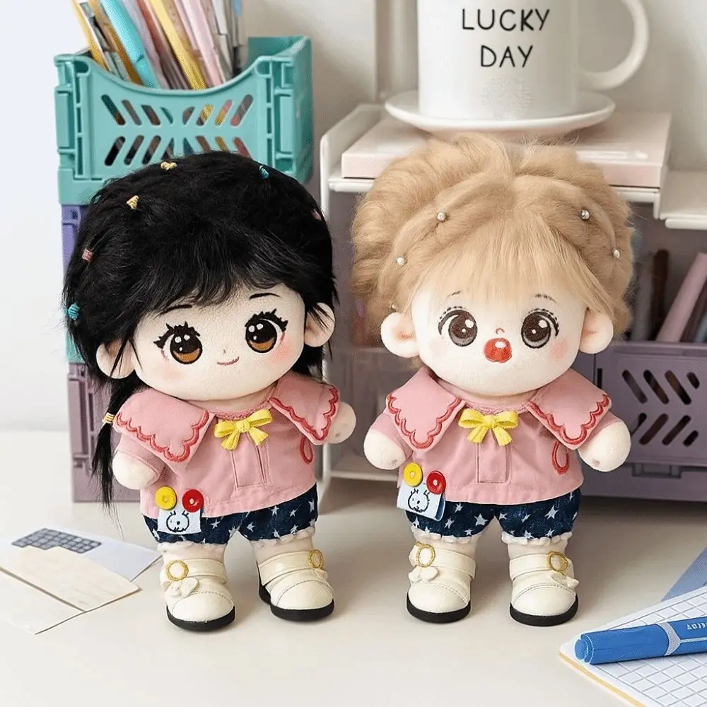 

Lovely Design 20cm Cotton Doll Clothes Soft Texture Washable Idol Dolls Cartoon Pattern Skirt Retro Style Cute