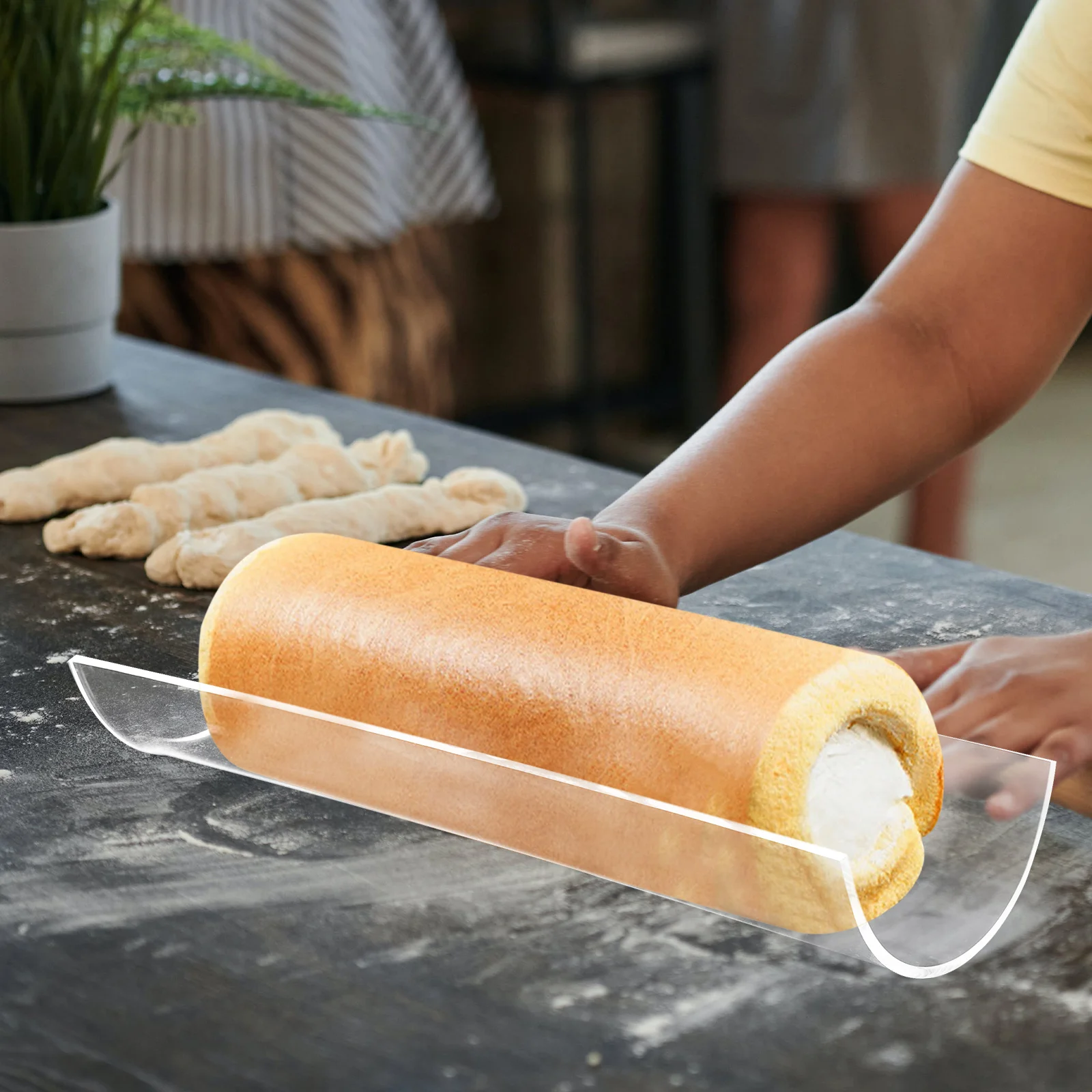 

1pc Cake Roll Shaping Mold U-Shaped Acrylic Baking Tool For Swiss Rolls Diy Dessert Maker Kitchen Bakeware Roller