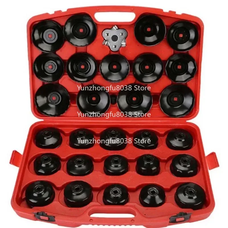 

30pcs Oil Filter Wrench Set Cup Style Socket Remover Automotive Universal Car Repair Tool Kit Removal Caps for Audi Ford BMW