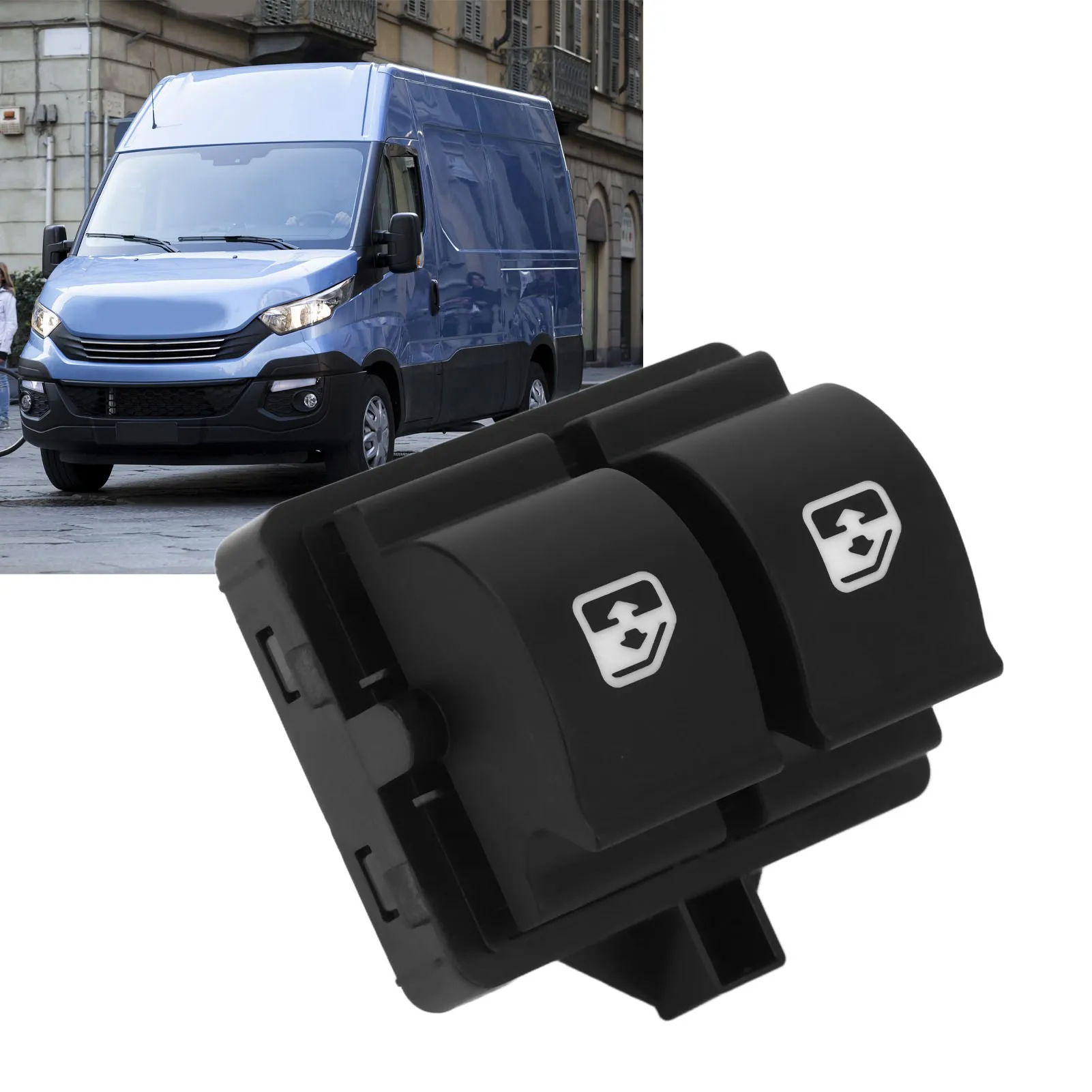 Botão de Controle do Vidro Elétrico 5801511729, Interruptor Regulador de Elevação de Vidro, Substituição para Iveco Daily 2015 a 2018