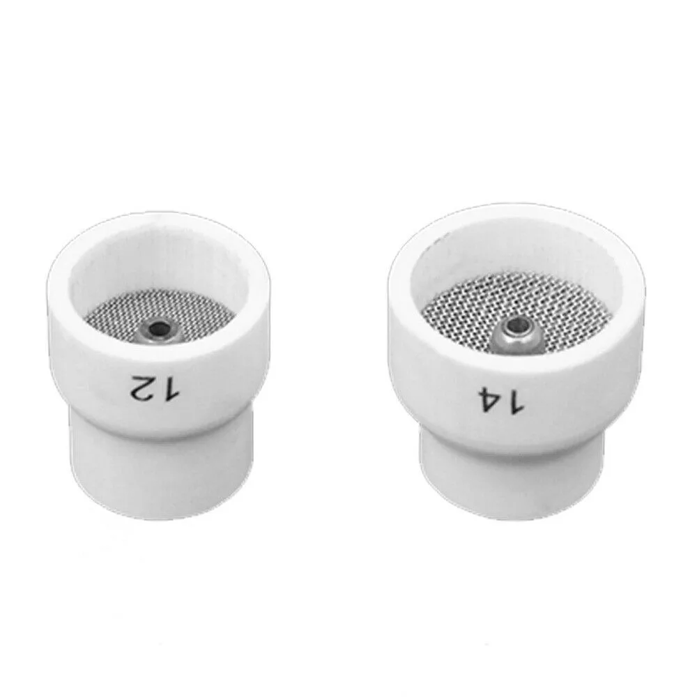 2Pcs TIG Welding Torch Nozzle Covers Ceramic Cup Kit for WP9/17/18/20/25/26 Compatible Welding Equipment Accessories