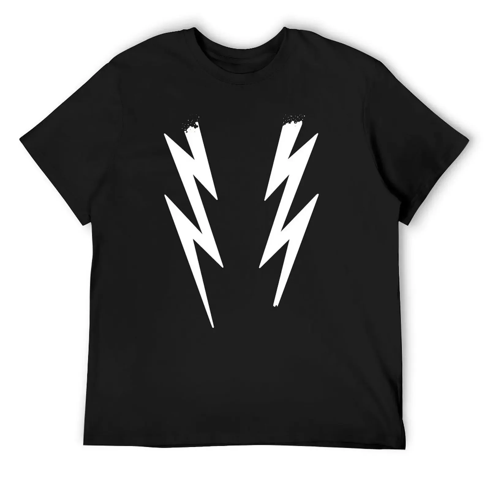 Broken white lightening bolts - Boosh inspired T-Shirt blue archive custom t shirt fruit of the loom mens t shirts