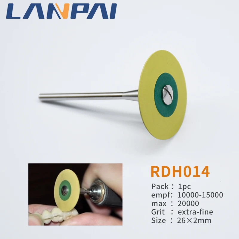 Lanpai Dental Rubber Diamond Polisher Kit Laboratory Polishing Wheel Disc For Zirconia Th0306 Dentistry Tool Hp Lab Instrument