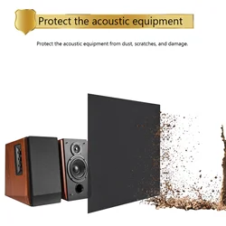 Dustproof Protective Speaker Grill Cloth Stereo Gille Fabric Speaker Mesh Cloth Black 1.7mx0.5m