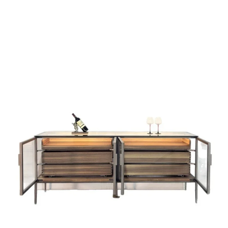 Italian minimalist cloakroom Modern minimalist mid-island cabinet Storage floor cabinet Household