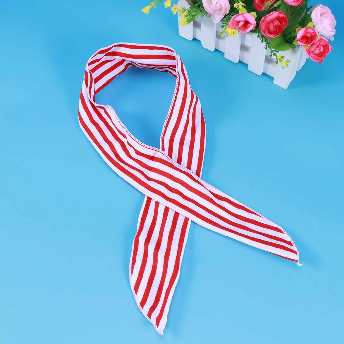 

Rabbit Ears Headband Red White Stripe Wire Hair Accessory For Women Girls Bowknot Hairband Party Dancing Photography Sport