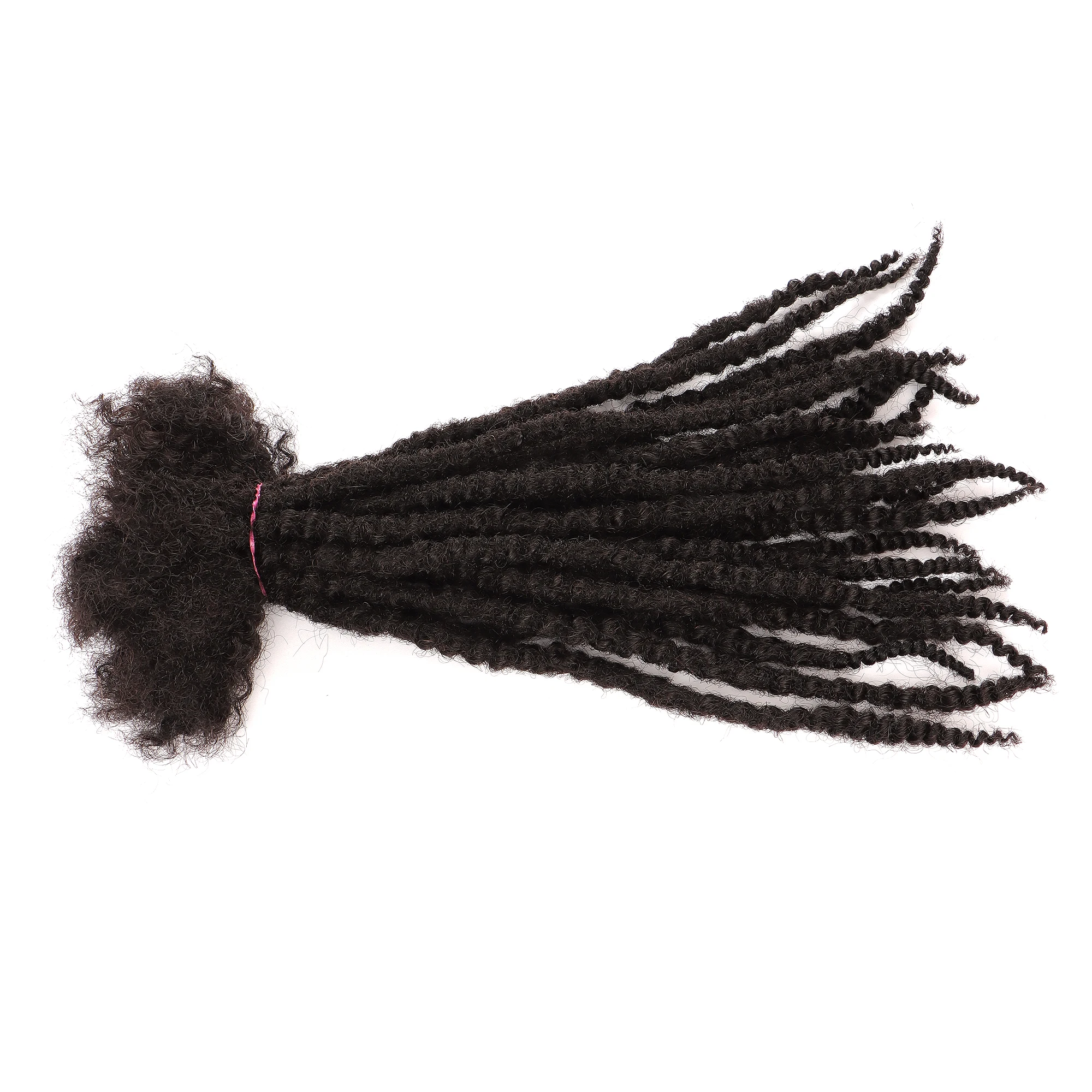 AHVAST محكم Locs تمديد شعر بشري طبيعي ملحقات Dreadlock أسود طبيعي 0.6 سنتيمتر 0.8 سنتيمتر الكروشيه Loxs