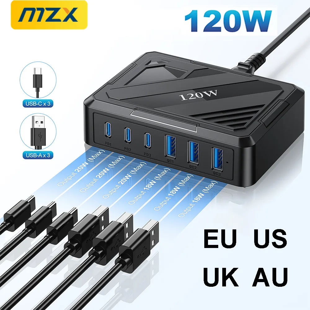 Mzx 120W 6 Ports Fa…