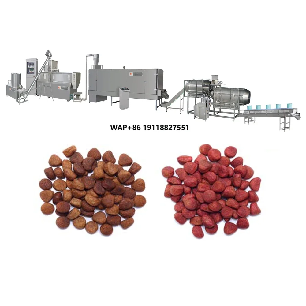 

100 Kg/h -250 Kg/h Automatic Pet Food Plant Machine Pet Food Processing Equipment Dog Food Equipment Supplier