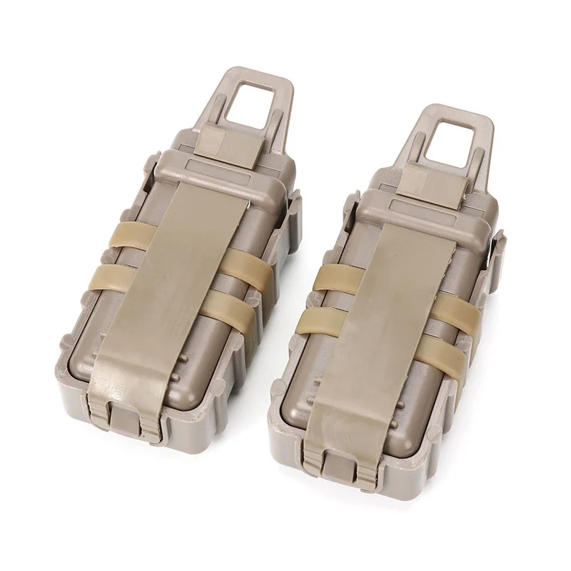 Tático Bolsa Revista para Airsoft, Molle Clipe, Rápido Mag Titular, Shell, Quick Pull coldre, transportadora militar, caso de caça, MP5, MP7, 2PCs