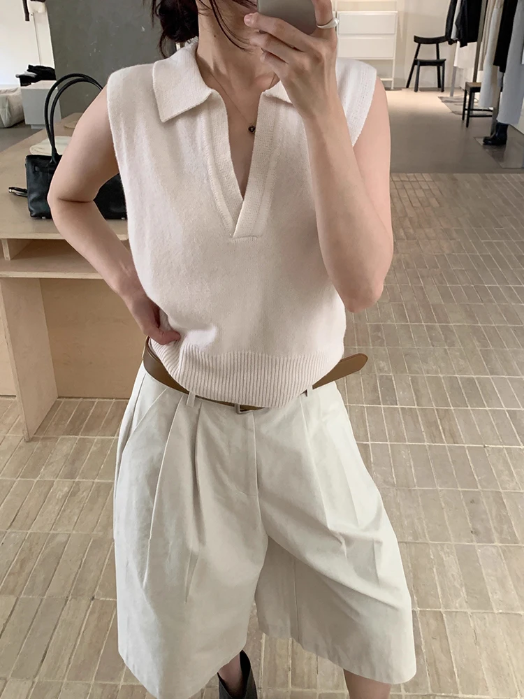 

Шикарный осенний новый мягкий уютный вязаный свитер, жилет, женский универсальный утягивающий Faion Commute Sle, стандартный крой