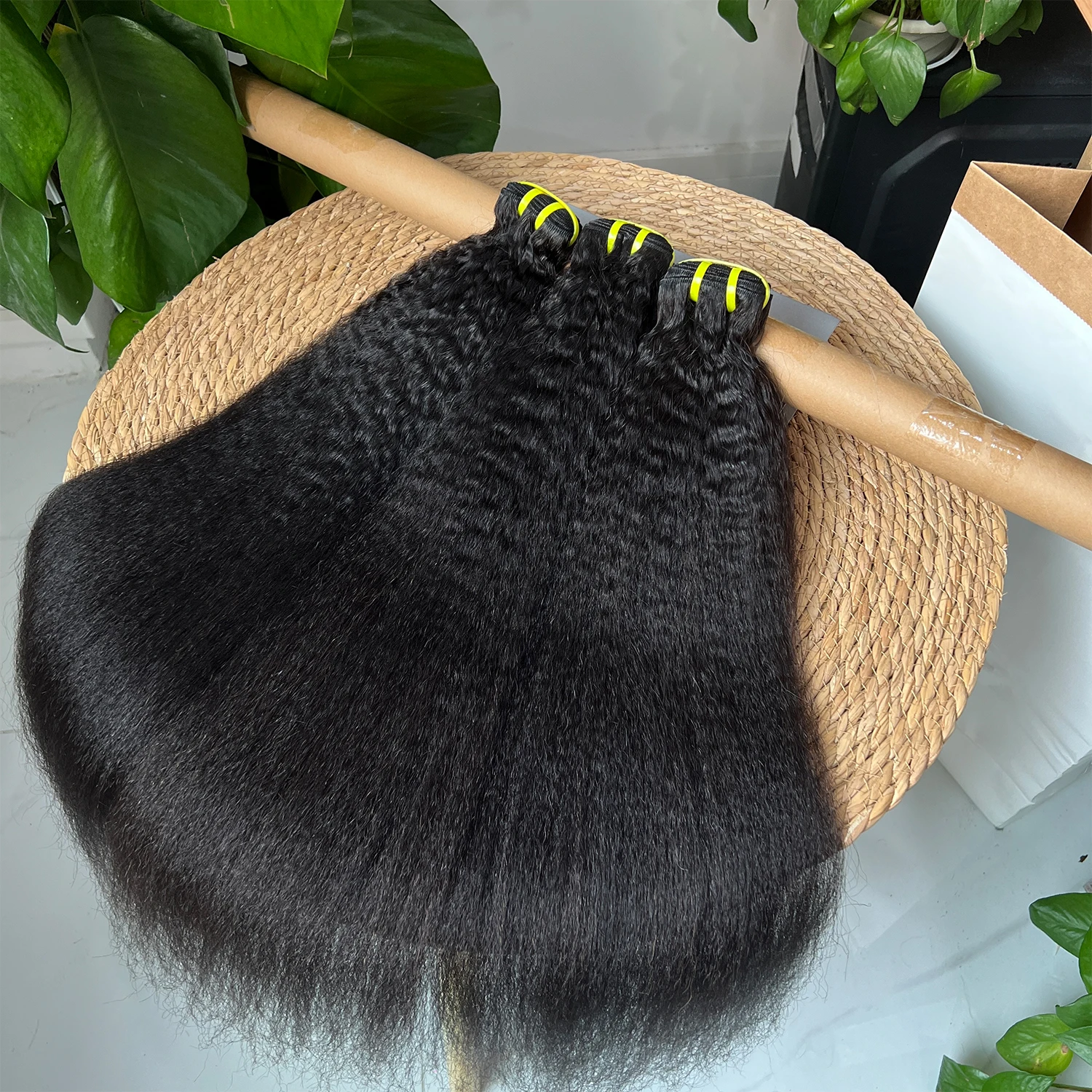 Swanee duplo desenhado 12a kinky em linha reta feixes de cabelo humano 100% senhora tecer cabelo virgem extensões de cabelo vietnamita extremidade grossa