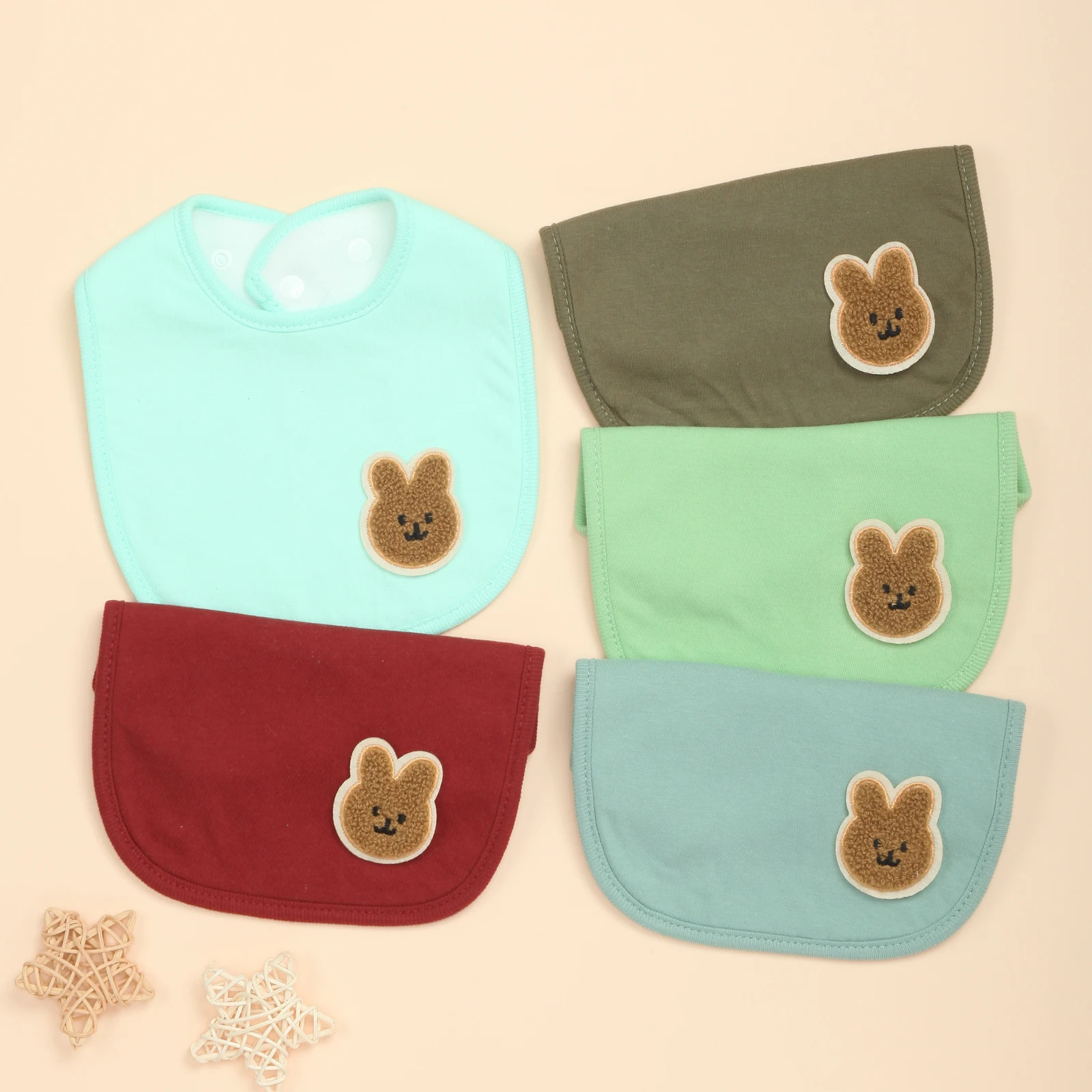 

Комплект из 5 мягких детских нагрудников для мальчиков и девочек, впитывающий нагрудник для новорожденных, слюнотечения и кормления, приятный для кожи, толстый