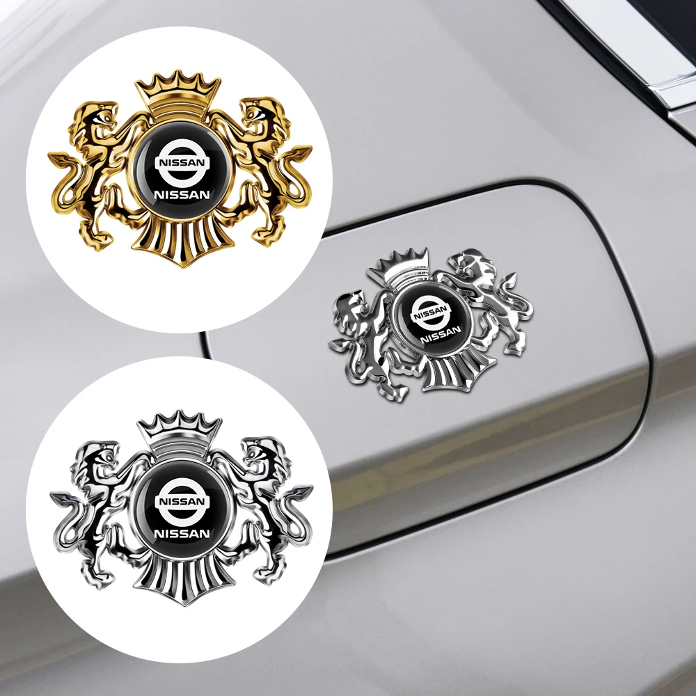 Car Styling Lion Badge Body Trunk Decoration Sticker Metal Emblem Accessories