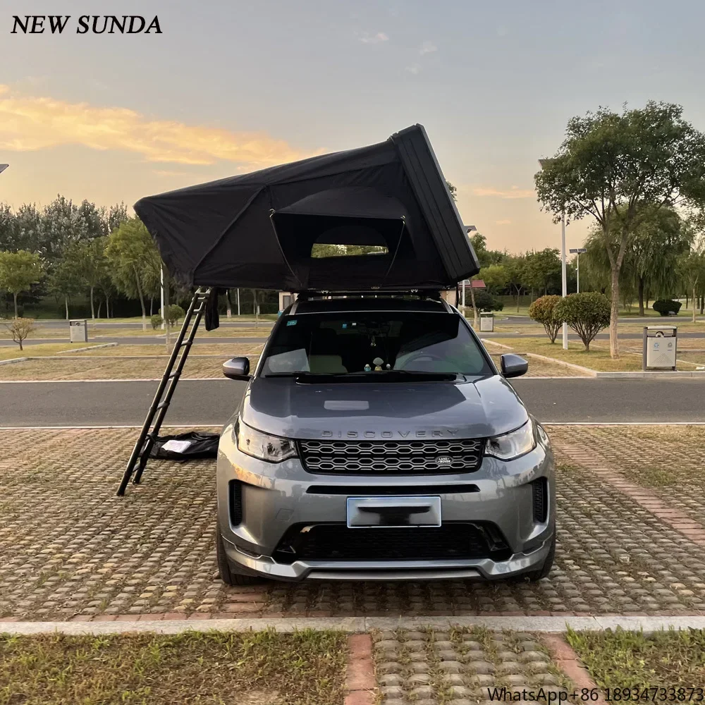 factory directly supply aluminium hard shell car roof top tent with luggage racks for sale waterproof hard top roof tent