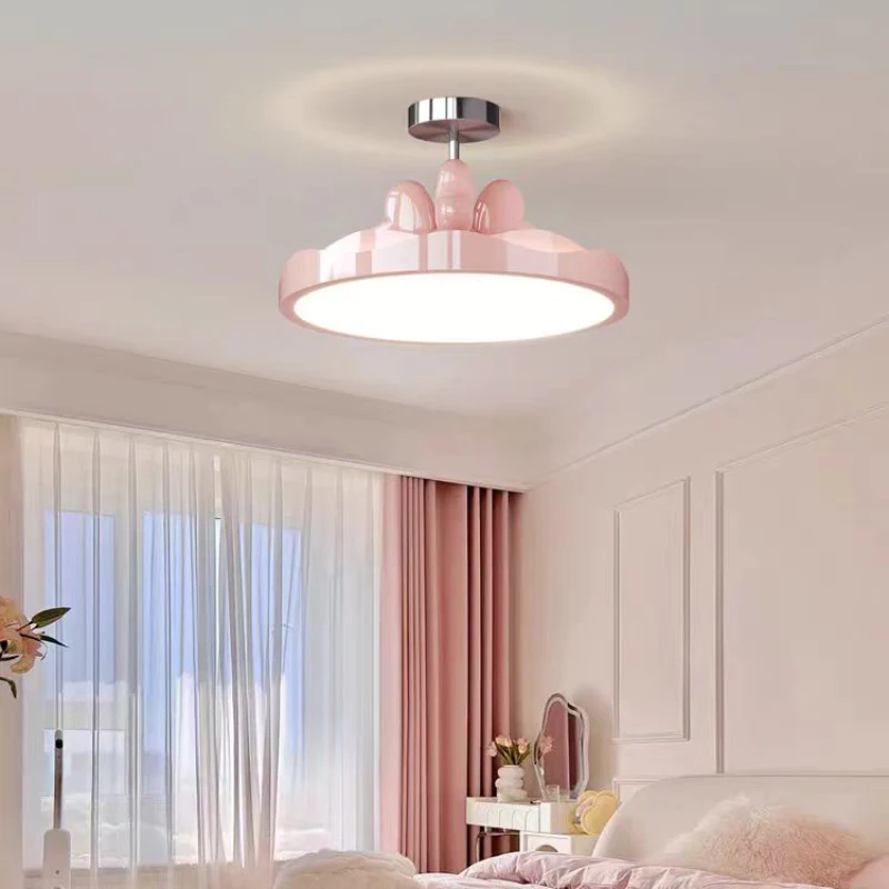 Princess Room Children's Room Ceiling Lights Pink Love Heart Shape Lamp Romantic Warm Baby Room Girl Bedroom Decor Ceiling Lamps