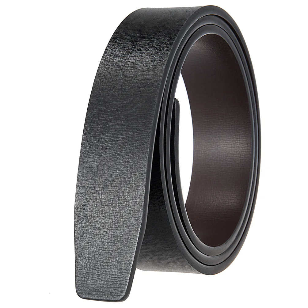 Non porous and toothless belt strip without buckle for men's toothless belt strip