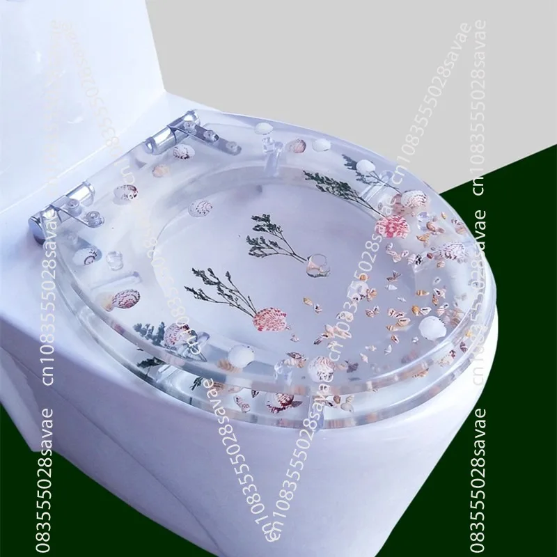 

Крышка сиденья для унитаза в форме океана, тип UVO, универсальное винтажное кольцо для унитаза из смолы, утолщенная крышка для унитаза