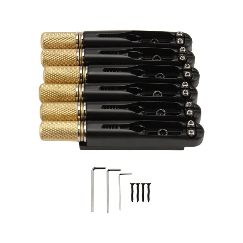 【A69Z】نحاس لأجزاء الجيتار الكهربائي المكونة من 6 أوتار بدون رأس - مكونات جسر الجيتار بدون رأس #3