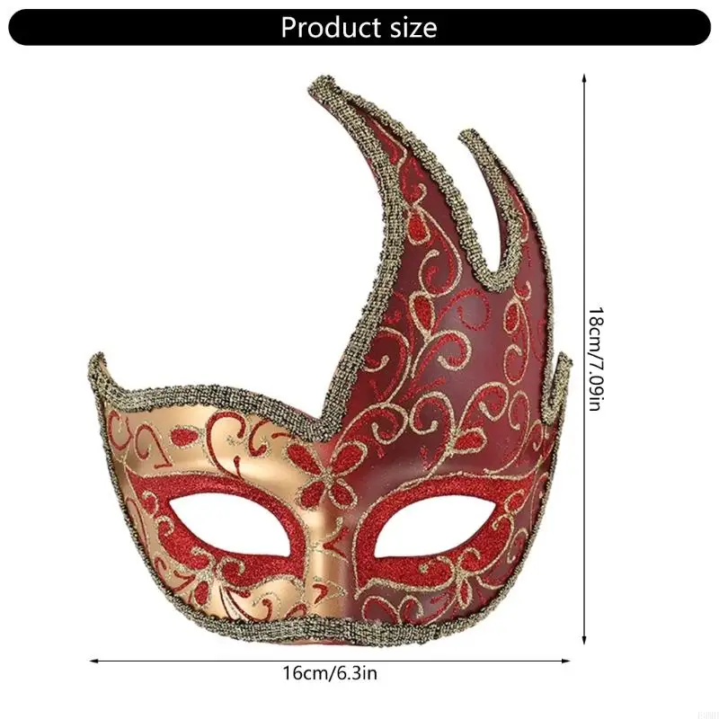 Wysoka symulacja maskarady plastikowych maskarady dla cosplay Halloween Costume Accessory Confort Party Prop f3md