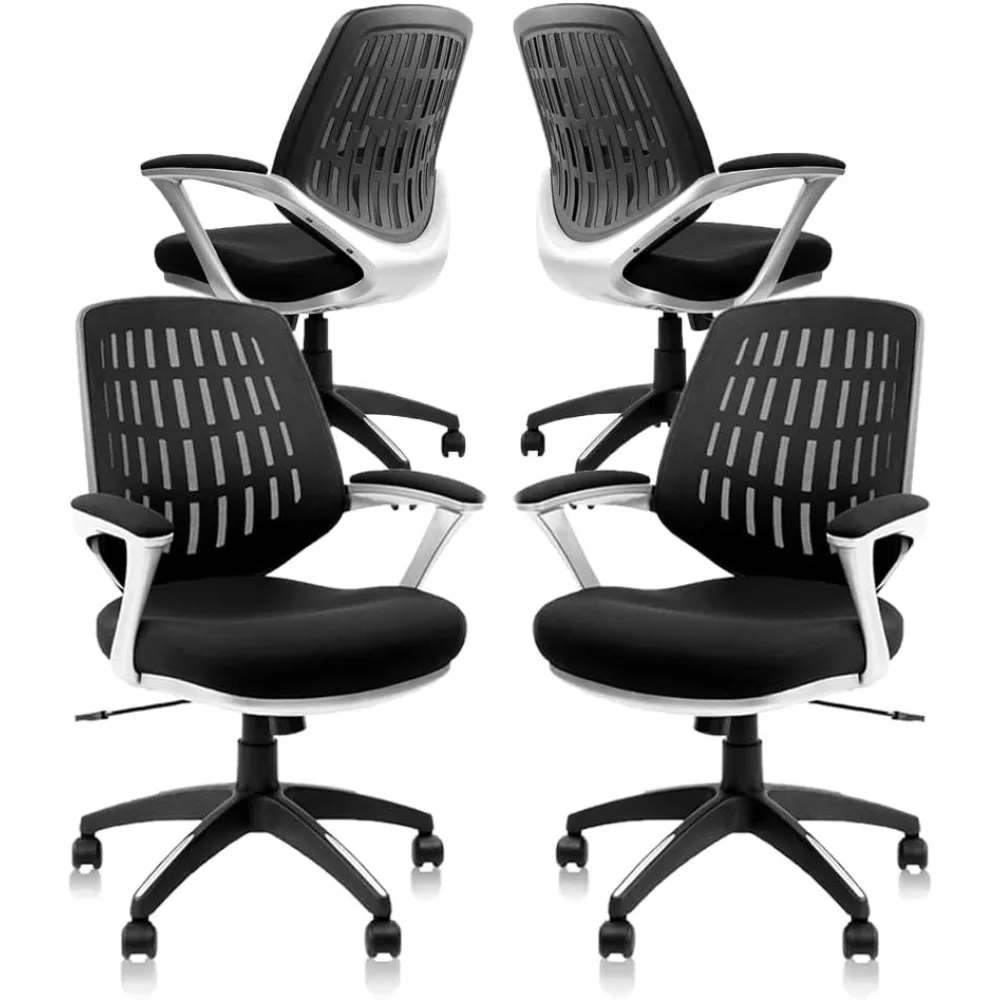 

CLATINA Office Computer Desk Chair, Ergonomic Mid-Back Mesh Rolling Work Swivel Task Chairs with Wheels, Comfortable Lumbar