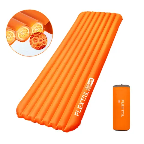 FLEXTAIL ZERO 매트리스 플러스 - 5.6/6.0 R 값의 196cm 절연 슬리핑 패드, 초경량 풍선 캠핑 매트