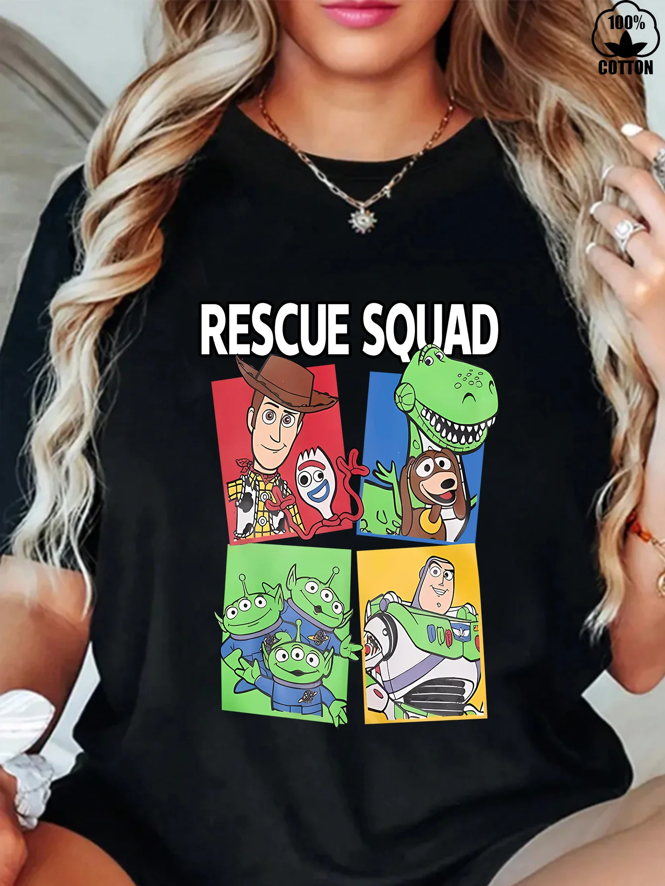 

Топ с короткими рукавами и рисунком «История игрушек Диснея», летняя повседневная одежда с принтом Woody, Jessie, Bullseye, Lotso