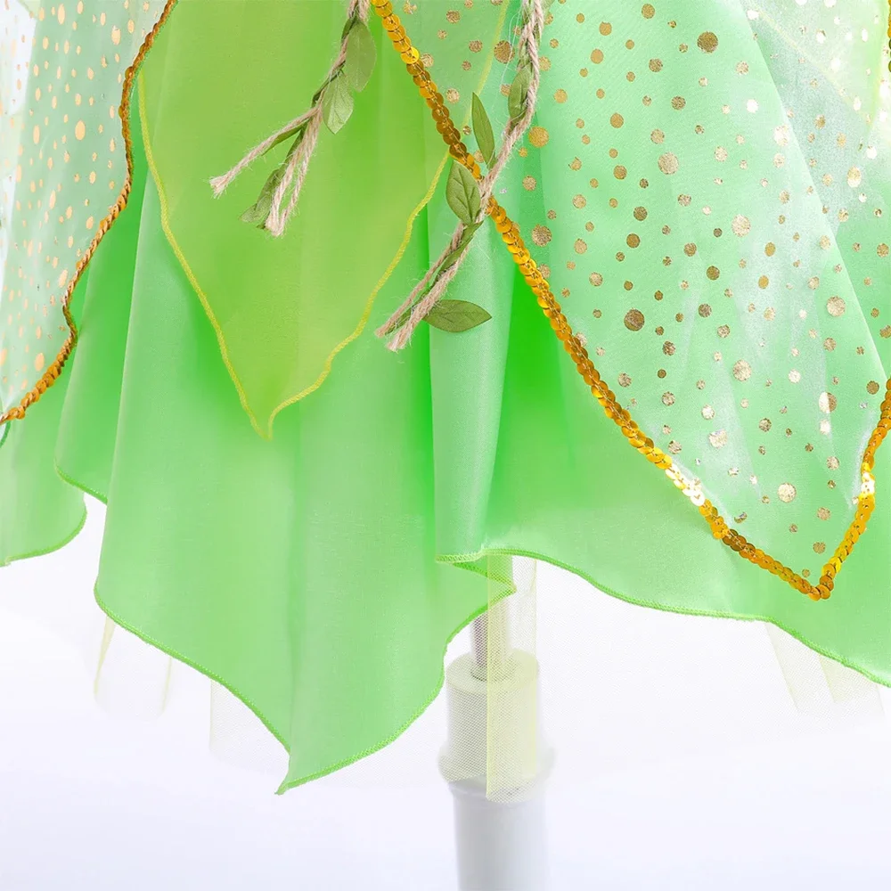 Tinker Bell Kostüm Kleid für Kinder Elf Mädchen Kleidung Kinder Cosplay Party Maskerade Grün Kostüm Karneval Party