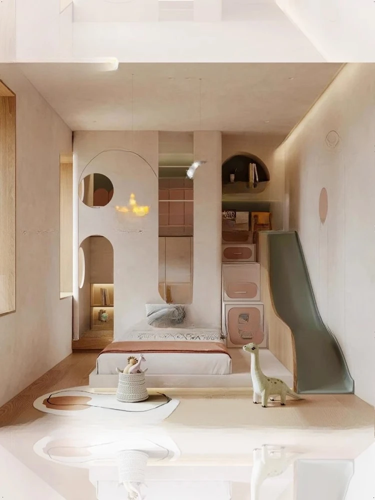 إصدار أطفال فاخر وخفيف الوزن، بيت ألعاب داخلي، سرير منزلق، بطابقين