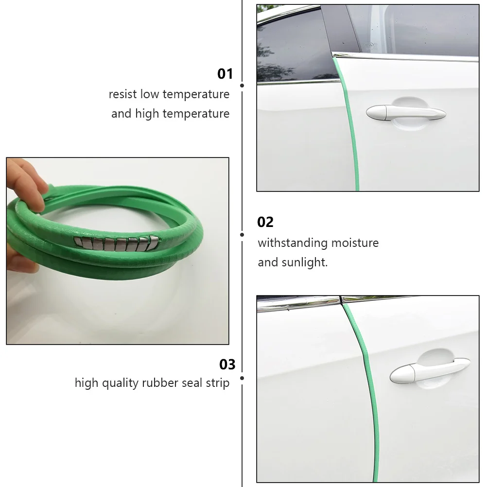 Black Door Handle Anti-scratch Strip Car Accessories Safety Mask Guards Yellow Baby