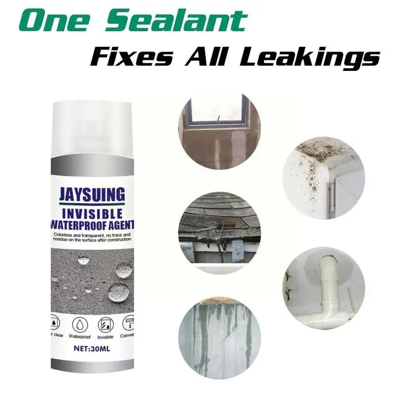 Invisible Jaysuning waterproof Glue Agent Strong Bonding Repair Sealant Leak-trapping Anti-Leaking Spray Spray Liquid 30ml C2C1