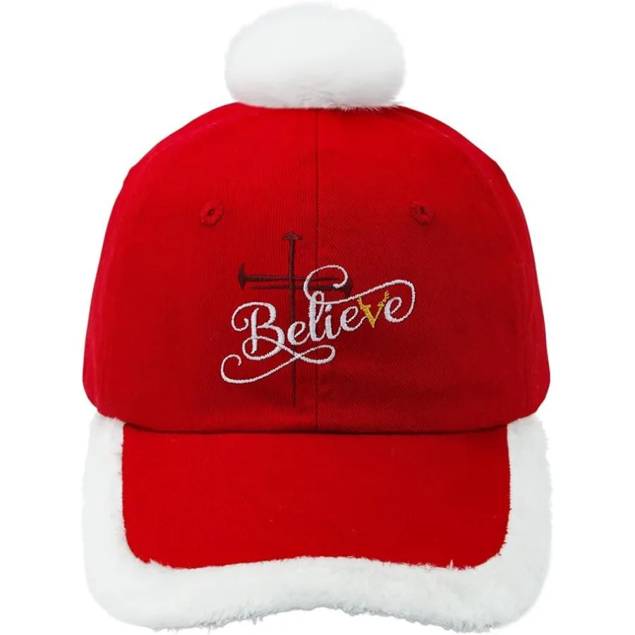 Gorra de béisbol bordada para golf y ropa casual: sombrero de algodón clásico ajustable de perfil bajo con diseño de Papá Noel rojo perfecto para