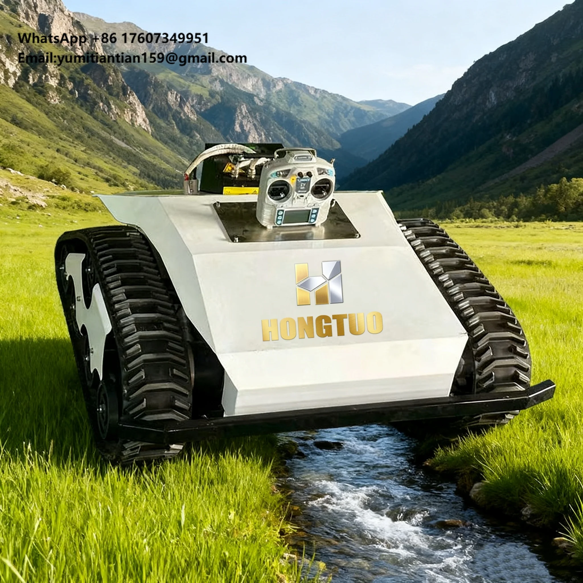 Intelligent Electric Automatic Agricultural Robot Lawn Mower With Remote Control for Garden Grass Cutting Cordless Machine