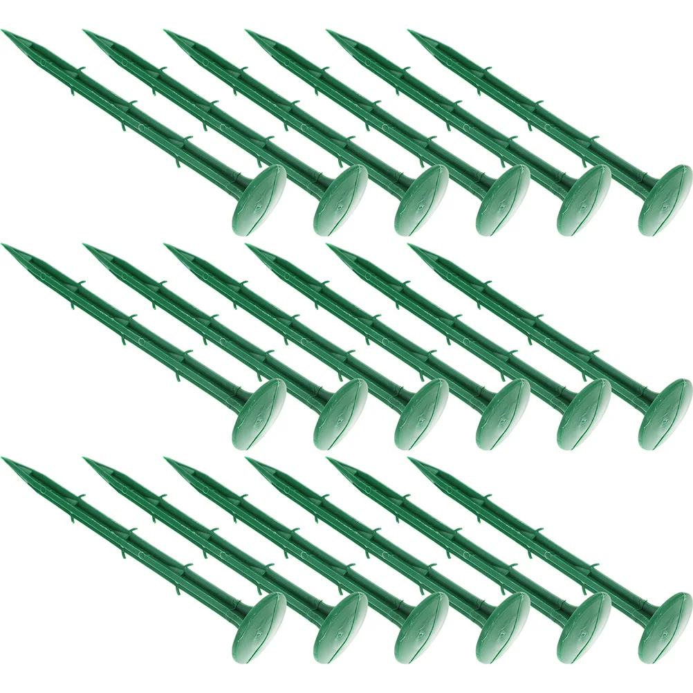

150pcs Ground Stakes Plastic Garden Pegs Landscape Spikes Lawn Nails Durable Outdoor Camping Peg Greenhouse Stake Gardening
