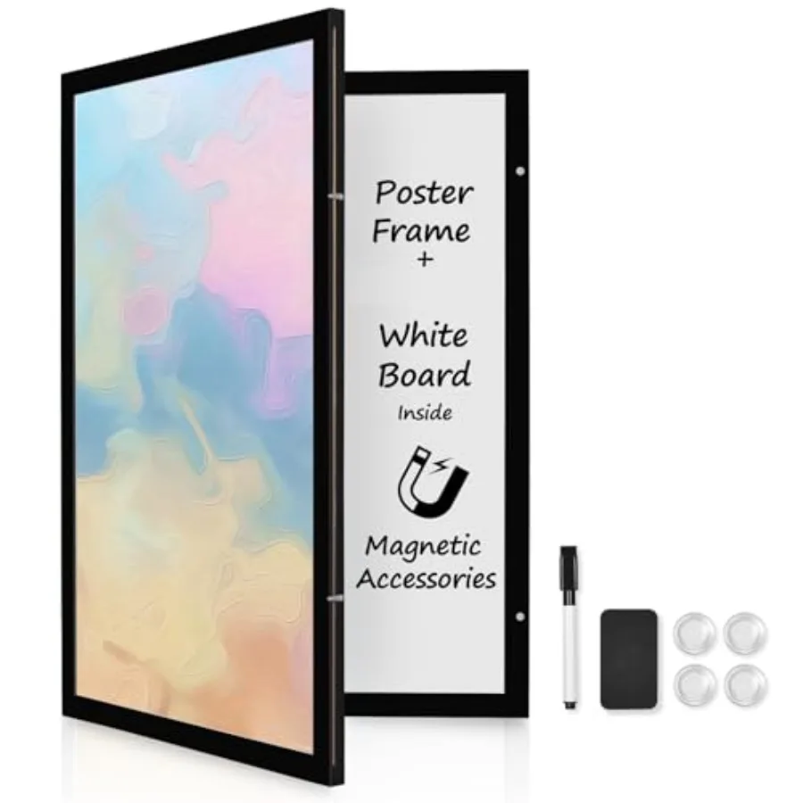 

Рамка-пенал с деревянной рамкой, примерно 16x11 дюймов, для постеров и функциональных досок для офиса и дома. Постер в комплект не входит.