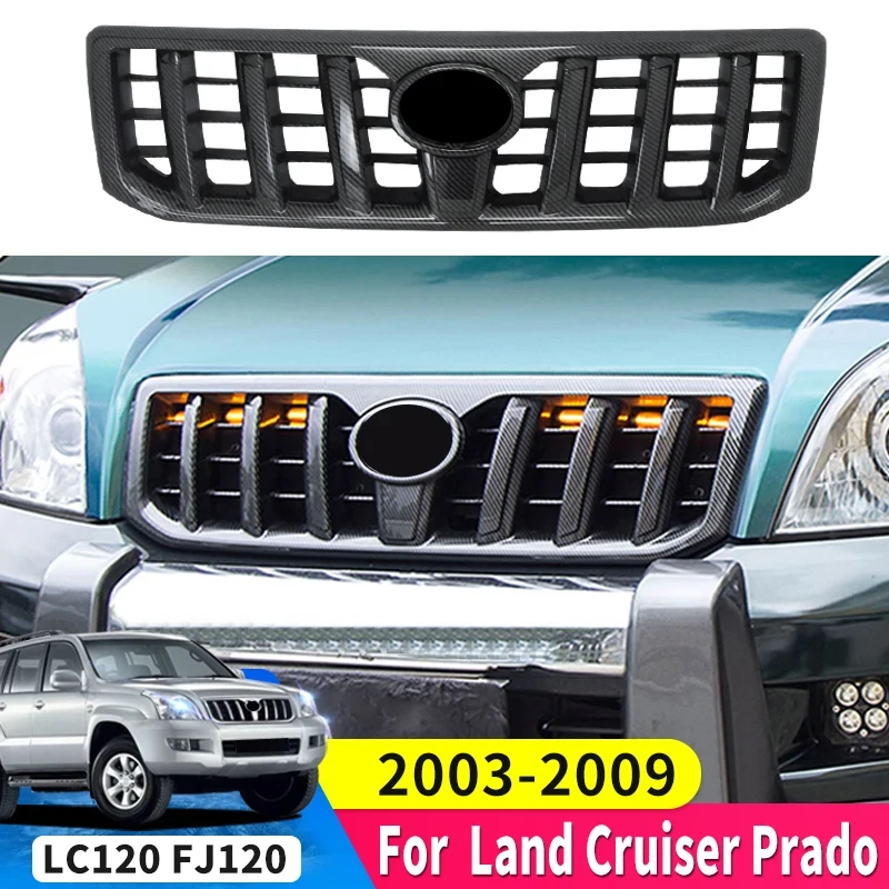 

Для 2003-2009 Toyota Land Cruiser Prado 120 2005 2007, модификация и модернизация передней решетки радиатора Lc120 FJ120, внешние аксессуары